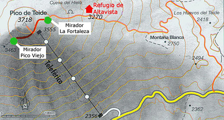Mapa Teide