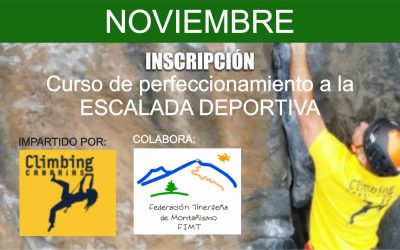 CURSOS NOVIEMBRE – Perfeccionamiento a la Escalada Deportiva