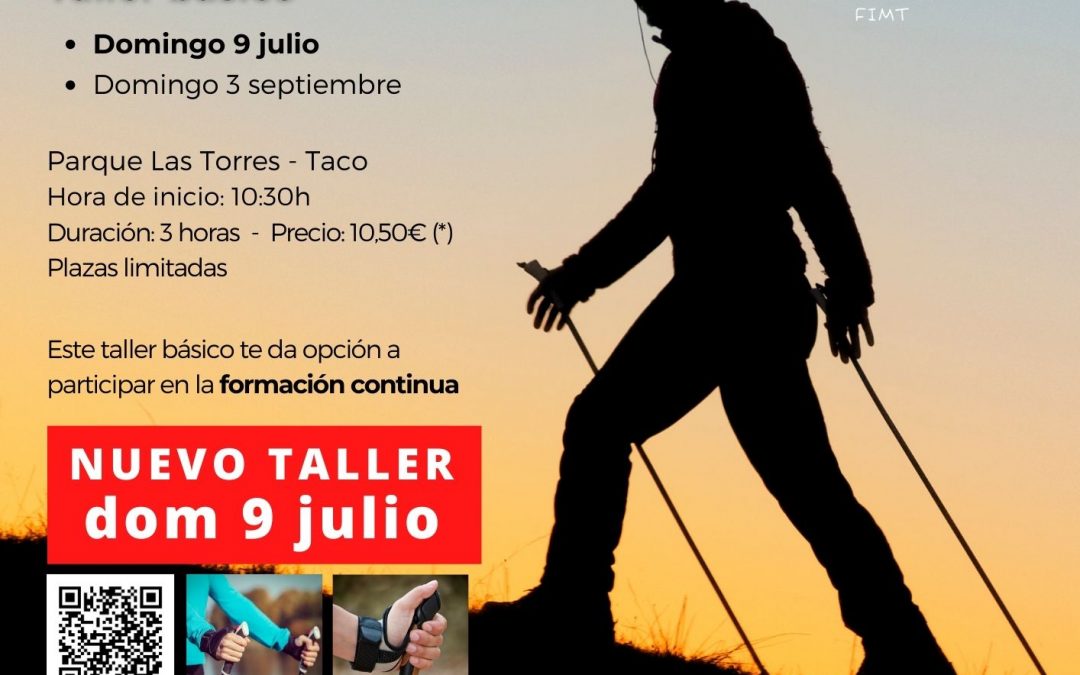 El domingo 9 de julio, nuevo taller básico de Marcha Nórdica en La Laguna