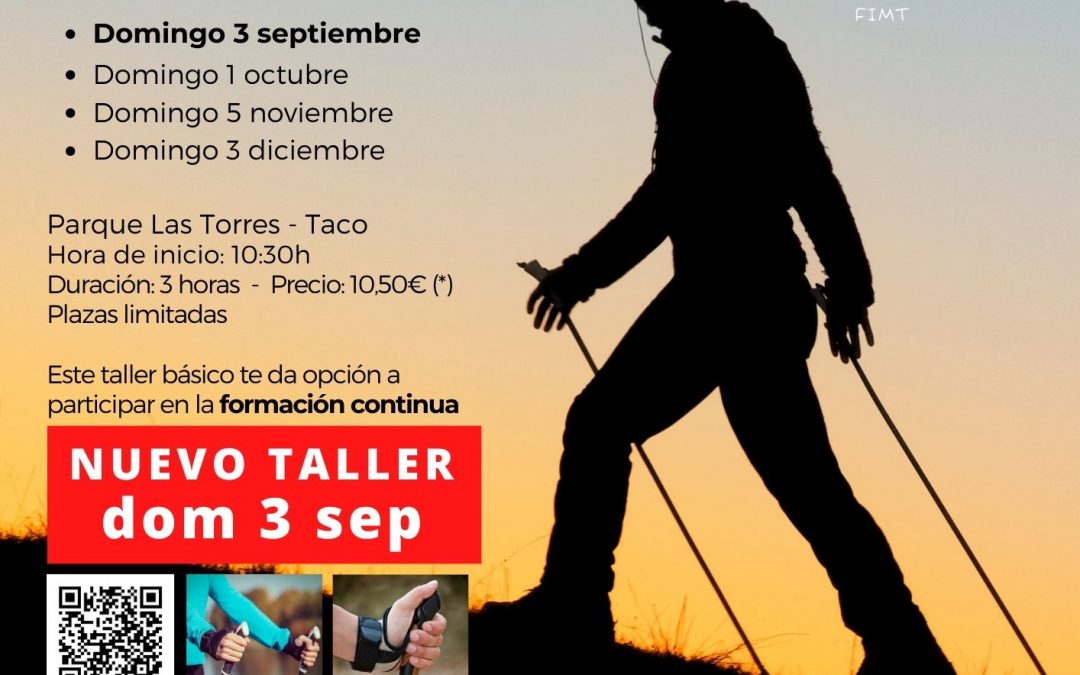 El domingo 3 de septiembre, nuevo taller básico de Marcha Nórdica en La Laguna