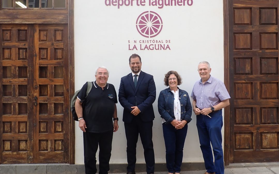 Badel Albelo, primer teniente alcalde de La Laguna recibe a directivos de la FIMT